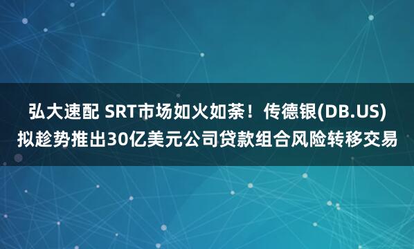 弘大速配 SRT市场如火如荼！传德银(DB.US)拟趁势推出30亿美元公司贷款组合风险转移交易