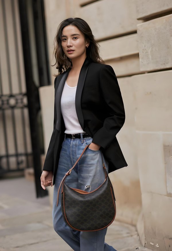 星合证券 被宋佳惊艳到！穿西装不配短裤、半身裙、乐福鞋，这样打扮更时髦