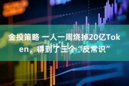 金投策略 一人一周烧掉20亿Token，得到了三个“反常识”